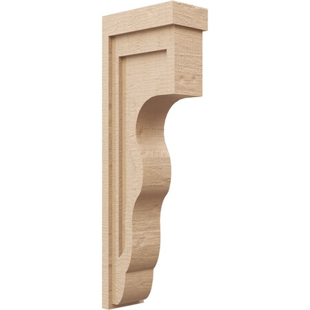 Ekena Millwork 5"W x 10"D x 30"H Thin Highland Rough Cedar Woodgrain TimberThane Corbel, Primed Tan CORUR05X10X30HLDRCPR